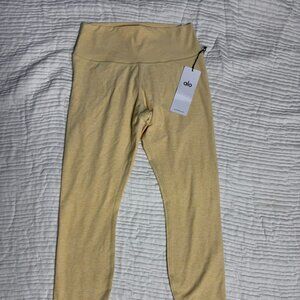ALO YOGA Women's Large Alo Soft Yellow Leggings